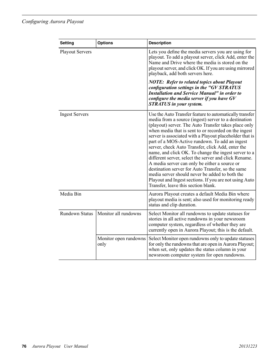 Grass Valley Aurora Playout v.8.1 User Manual | Page 76 / 186