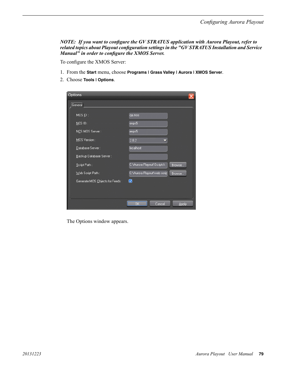 Grass Valley Aurora Playout v.8.1 User Manual | Page 79 / 186