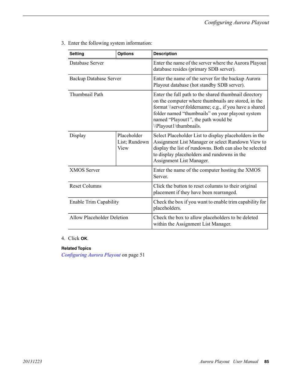 Grass Valley Aurora Playout v.8.1 User Manual | Page 85 / 186