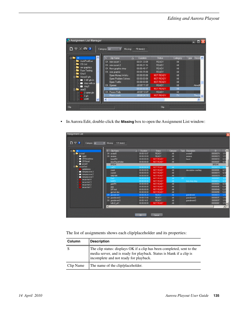 Grass Valley Aurora Playout v.7.0 User Manual | Page 135 / 224