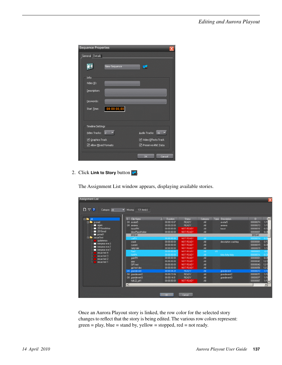 Grass Valley Aurora Playout v.7.0 User Manual | Page 137 / 224