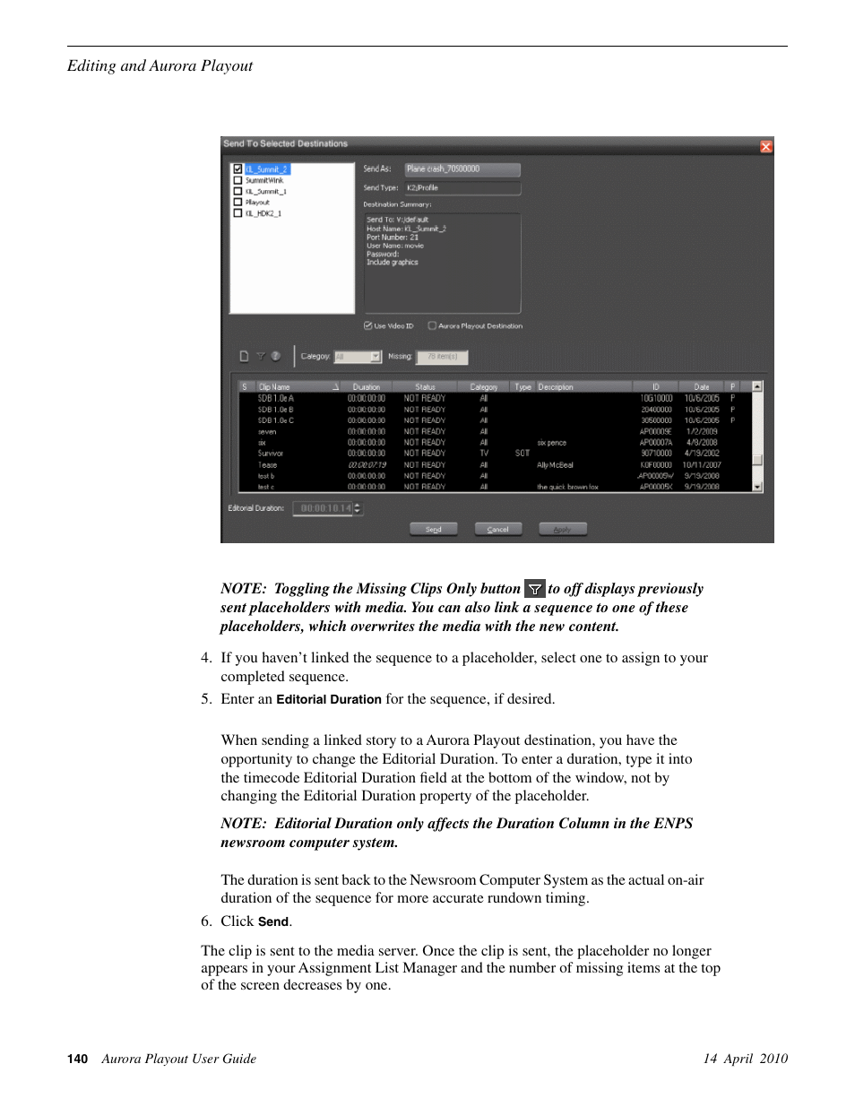 Grass Valley Aurora Playout v.7.0 User Manual | Page 140 / 224