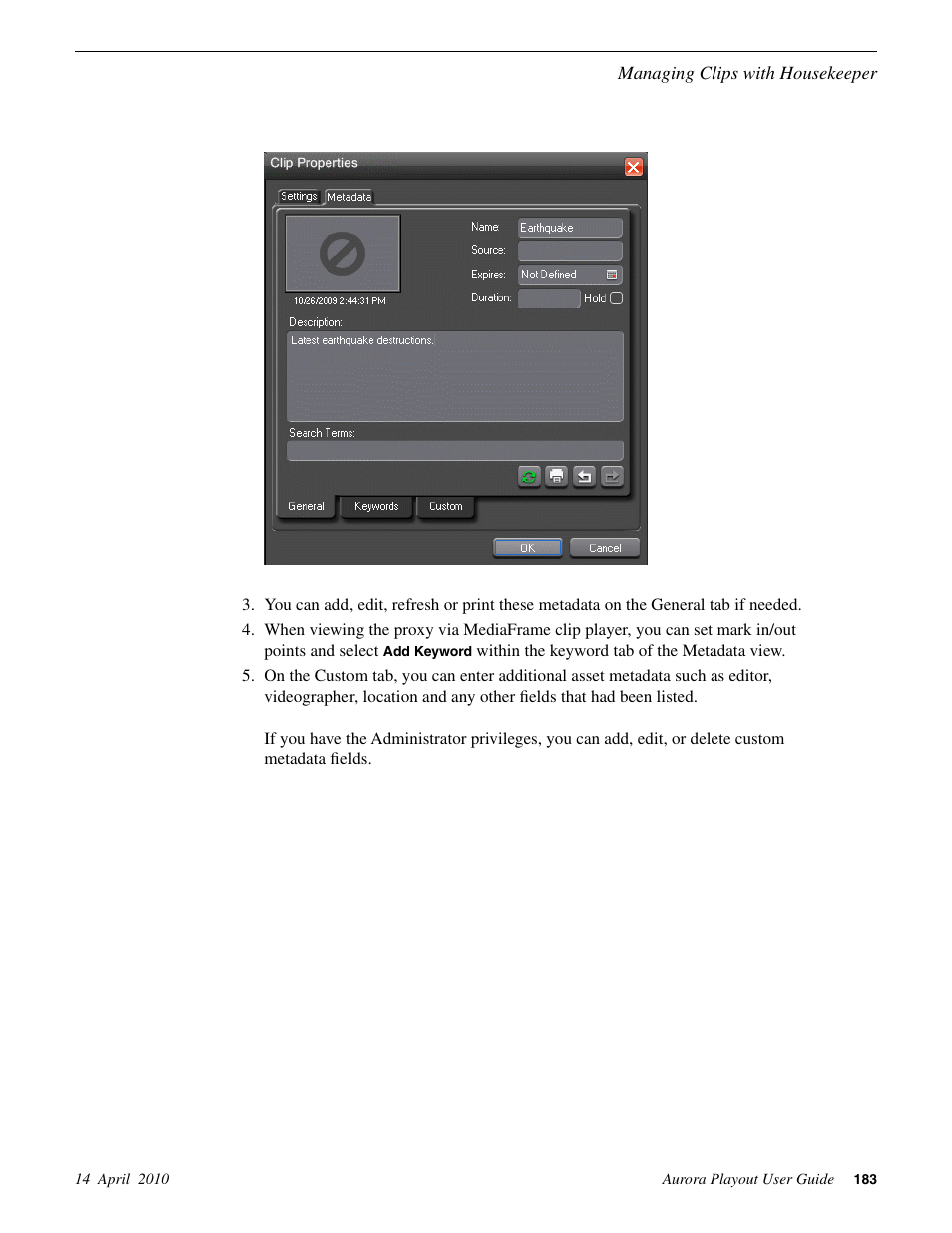 Grass Valley Aurora Playout v.7.0 User Manual | Page 183 / 224