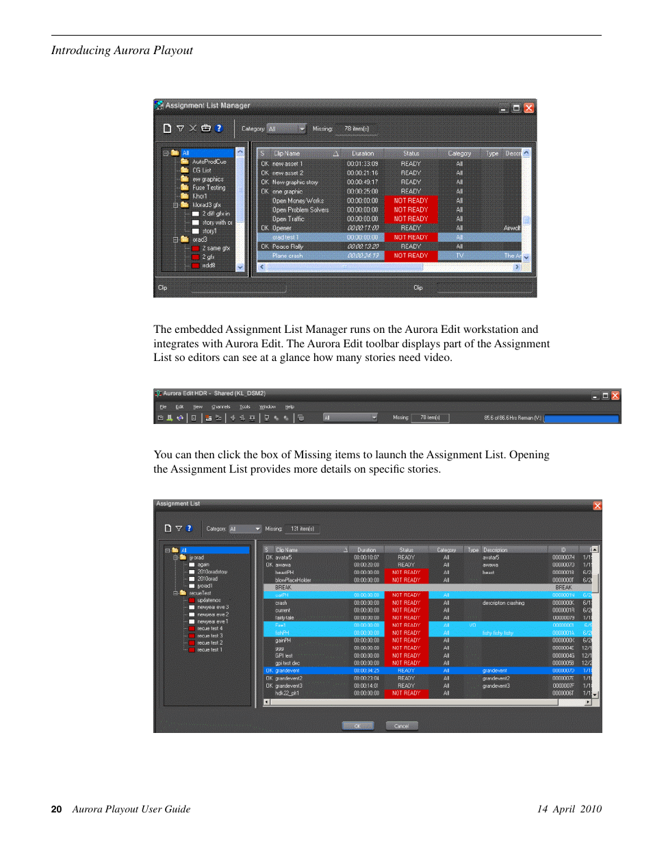 Grass Valley Aurora Playout v.7.0 User Manual | Page 20 / 224