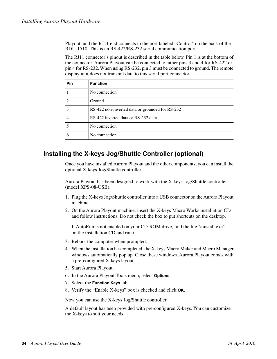 Grass Valley Aurora Playout v.7.0 User Manual | Page 34 / 224