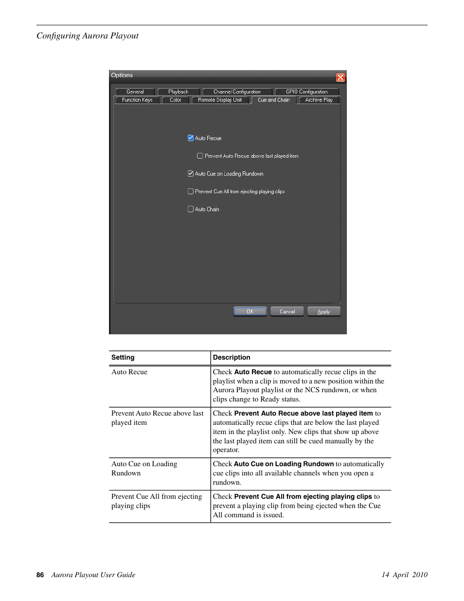 Grass Valley Aurora Playout v.7.0 User Manual | Page 86 / 224