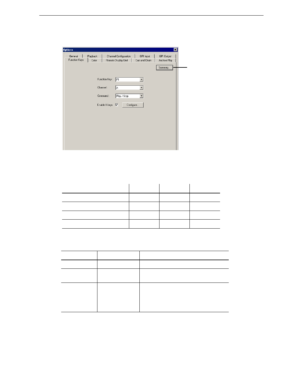 Defining function keys | Grass Valley Aurora Playout v.6.3 User Manual | Page 49 / 130
