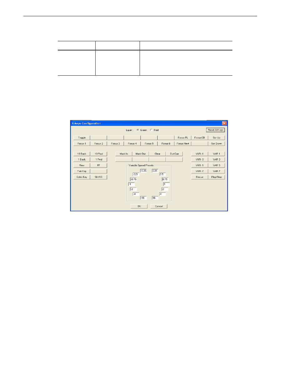 Configuring the x-keys controller | Grass Valley Aurora Playout v.6.3 User Manual | Page 50 / 130