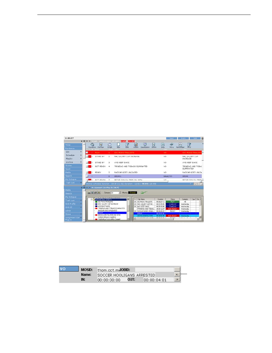 Inserting clips with the assignment list plug-in | Grass Valley Aurora Playout v.6.3 User Manual | Page 79 / 130