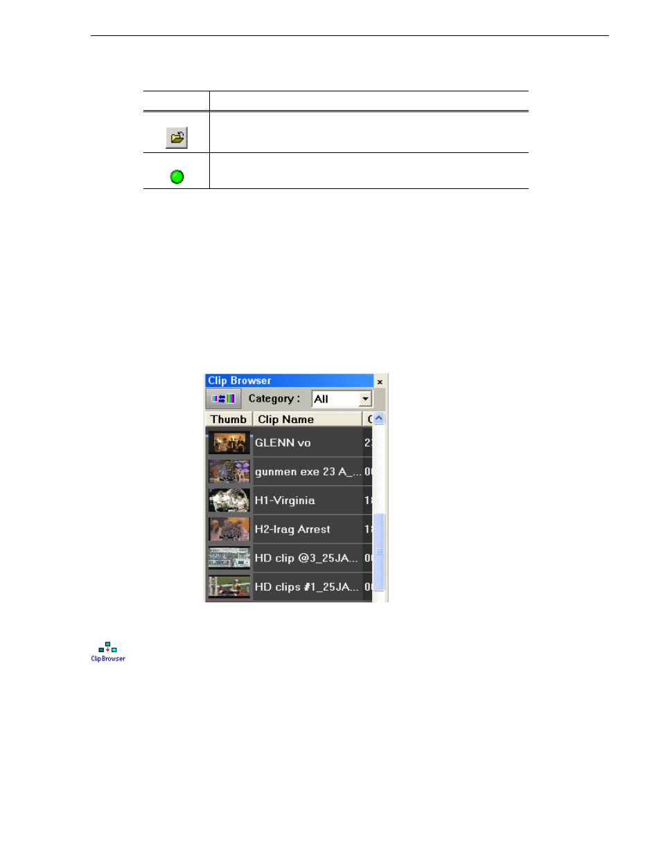 Clip browser | Grass Valley Aurora Playout v.6.3 User Manual | Page 97 / 130