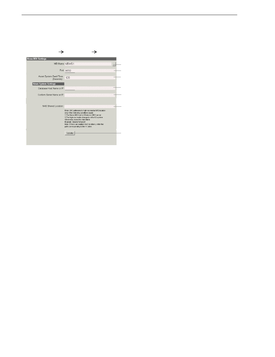 Configure news mdis, Chapter 3 configuring the aurora transfer system | Grass Valley Aurora Transfer v.6.0b User Manual | Page 30 / 74
