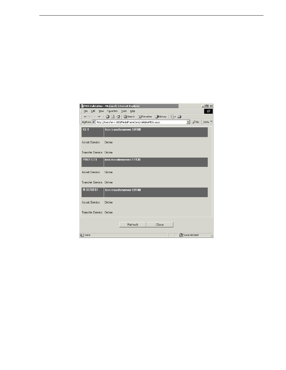 Test: mediaframe stage | Grass Valley Aurora Transfer v.6.0b User Manual | Page 33 / 74