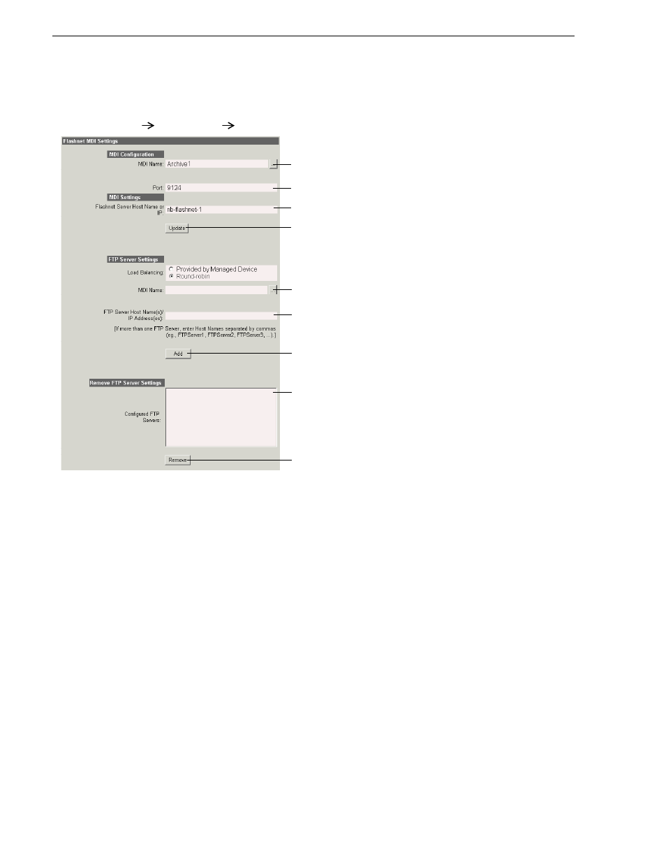 Configure flashnet mdi, Chapter 3 configuring the aurora transfer system | Grass Valley Aurora Transfer v.6.0b User Manual | Page 42 / 74