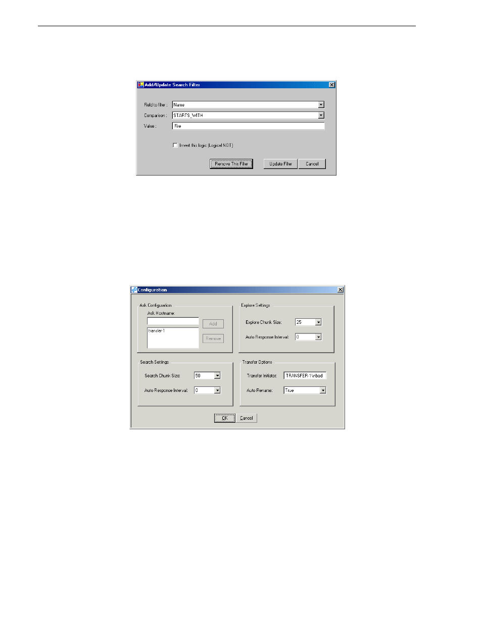 Configuring the transfer application | Grass Valley Aurora Transfer v.6.0b User Manual | Page 62 / 74