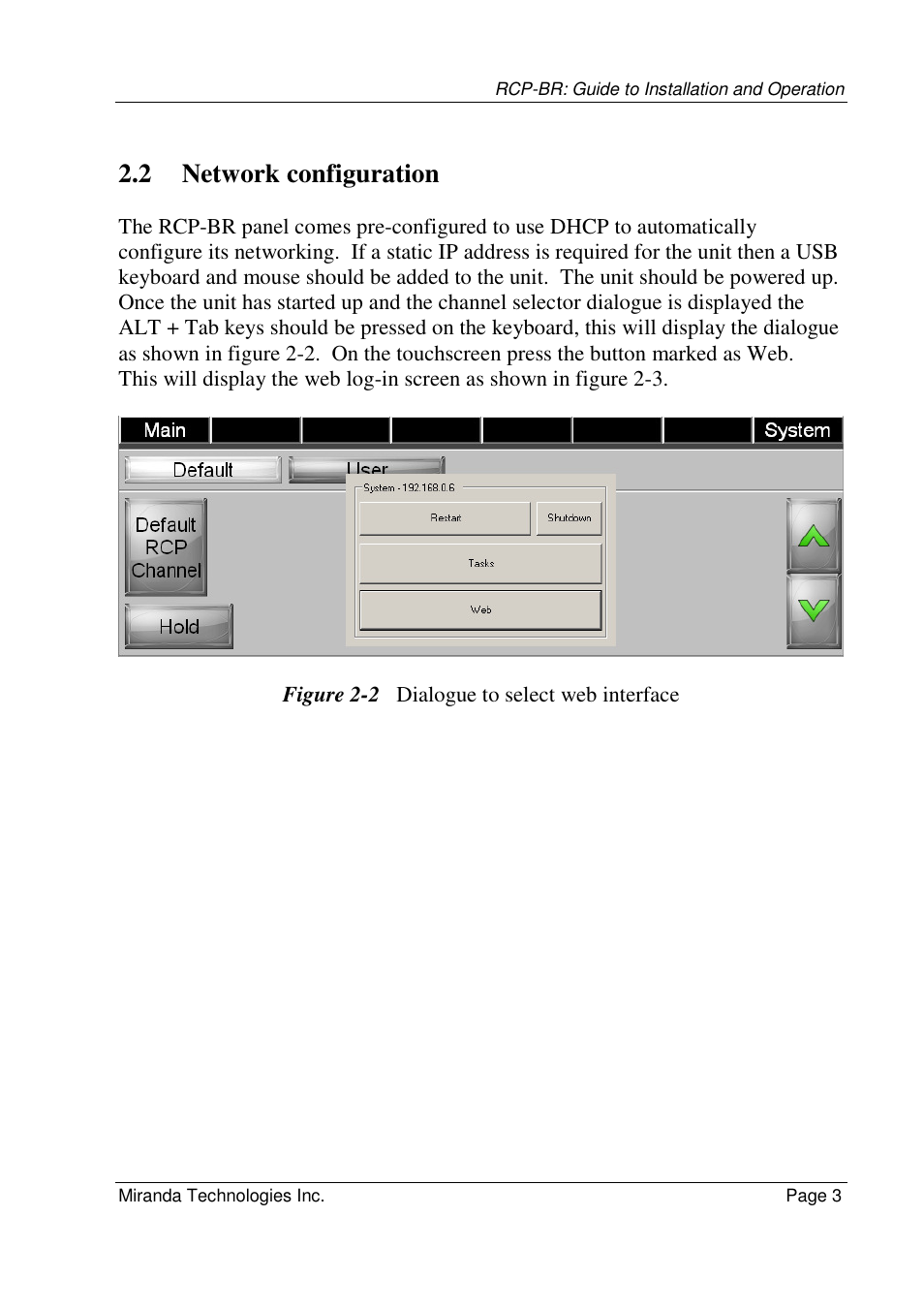 2 network configuration | Grass Valley Branding Panel User Manual | Page 11 / 87