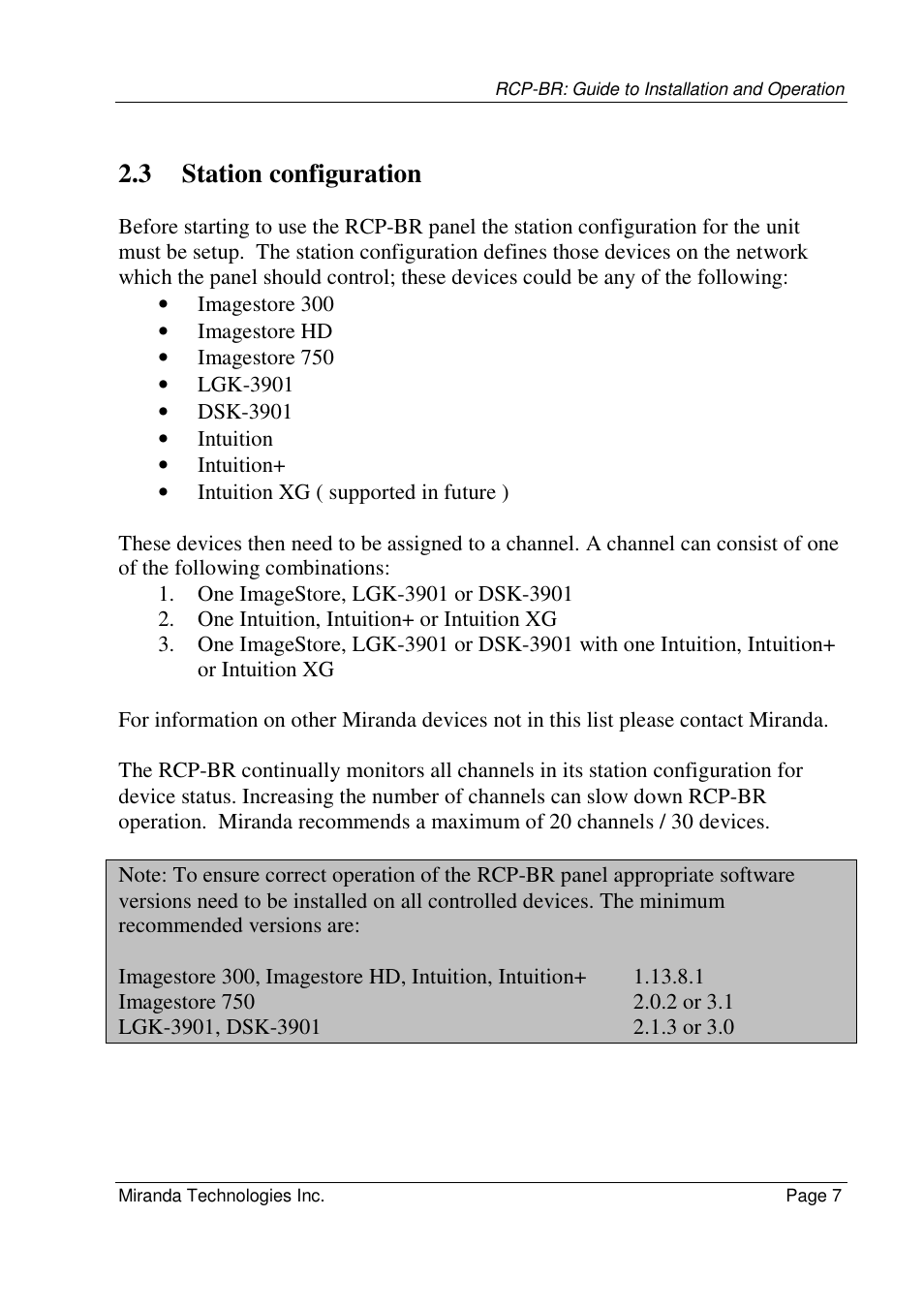 3 station configuration | Grass Valley Branding Panel User Manual | Page 15 / 87