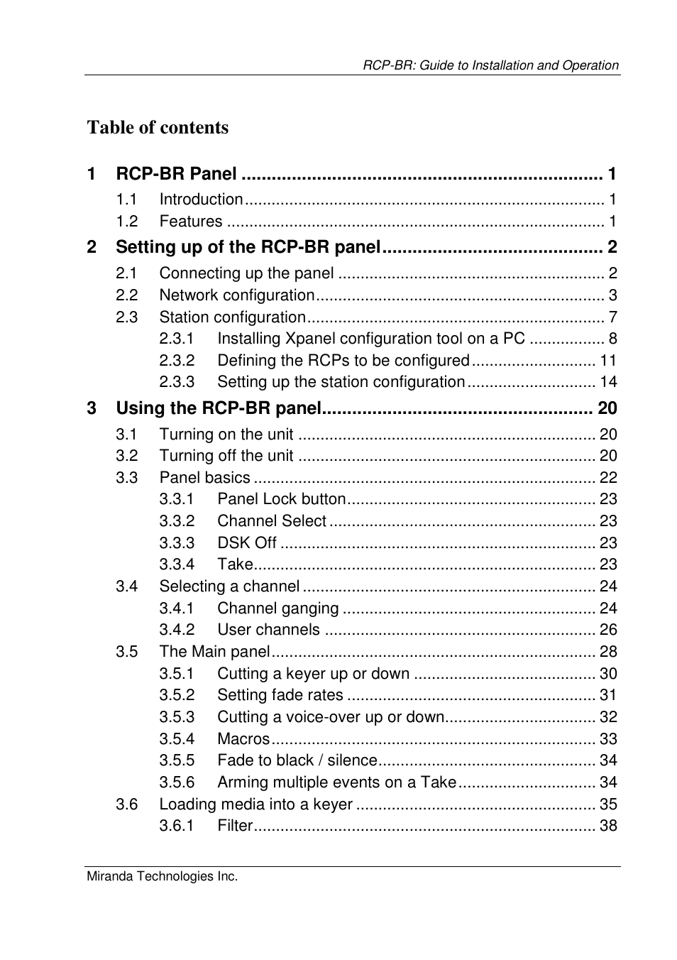 Grass Valley Branding Panel User Manual | Page 5 / 87