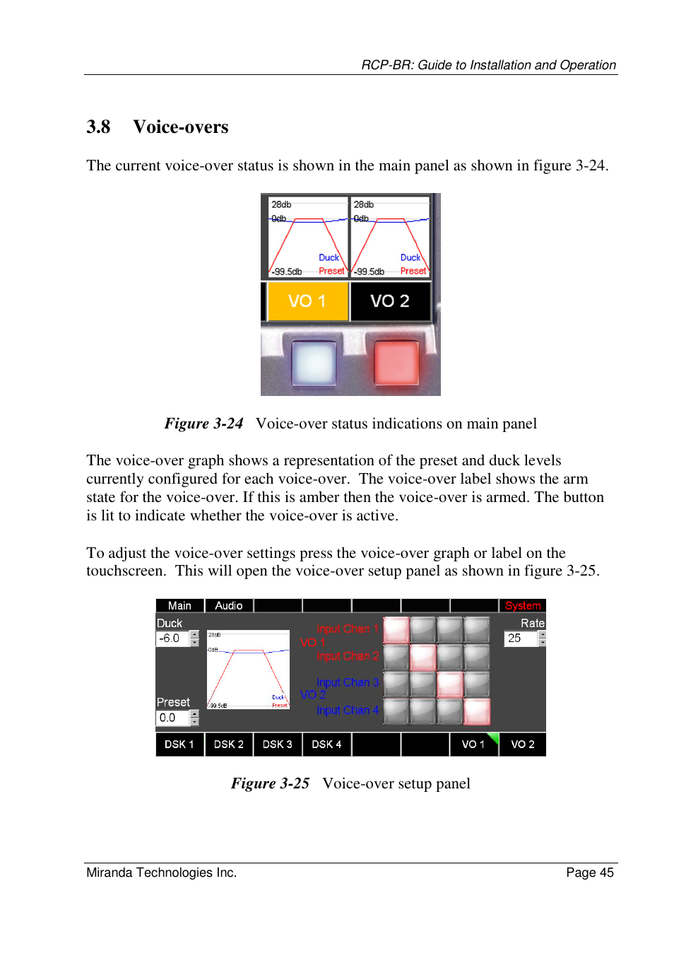 8 voice-overs | Grass Valley Branding Panel User Manual | Page 53 / 87
