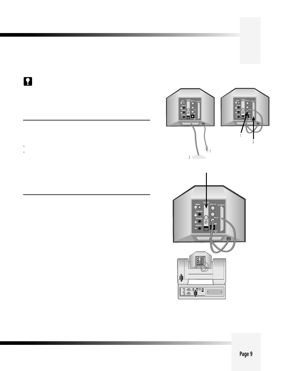 Connecting to the camera system, Page 9 | Grass Valley 3-CCD CameraMan Rev A User Manual | Page 12 / 33