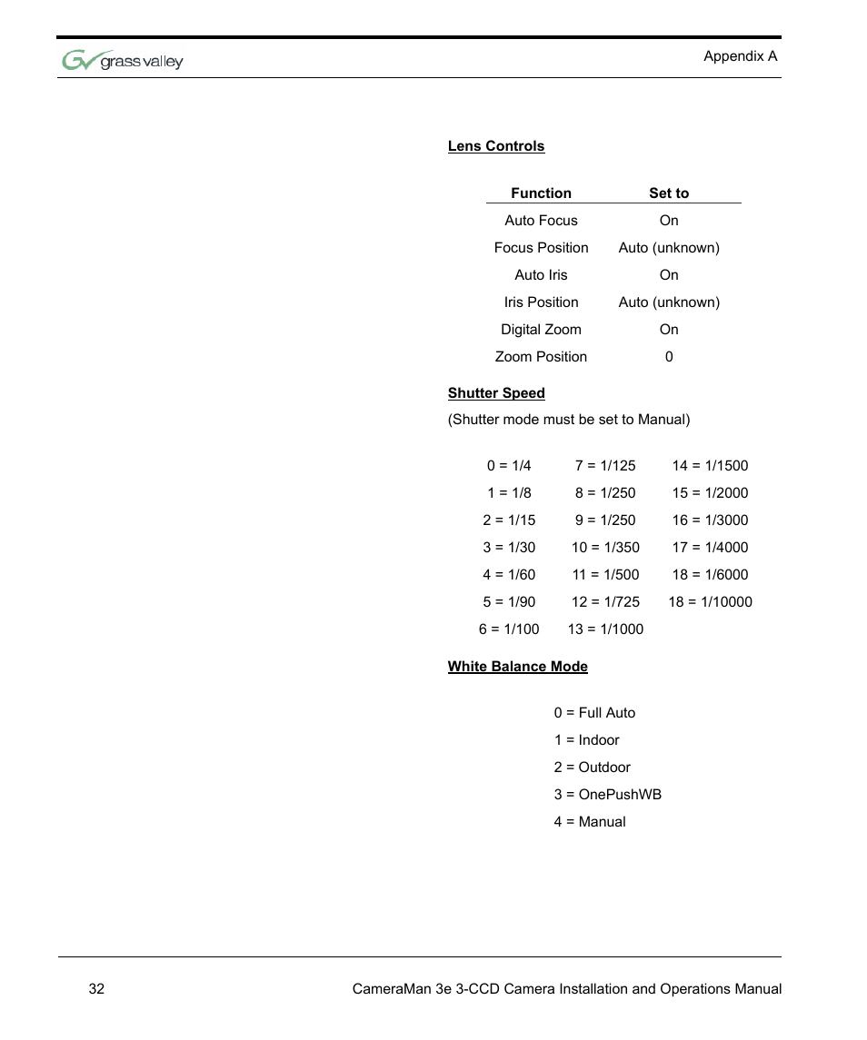 Grass Valley 3e CameraMan User Manual | Page 40 / 58