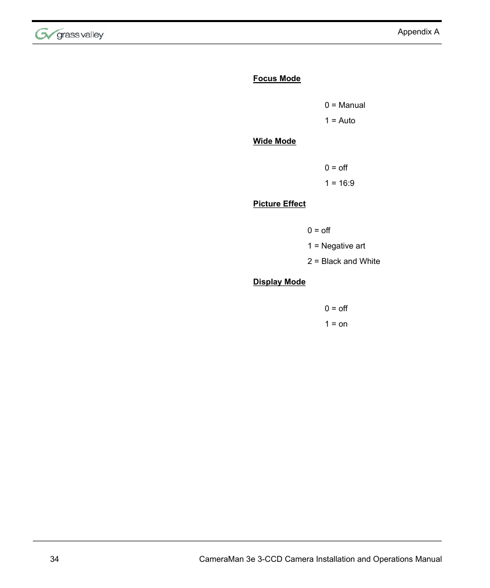 Grass Valley 3e CameraMan User Manual | Page 42 / 58