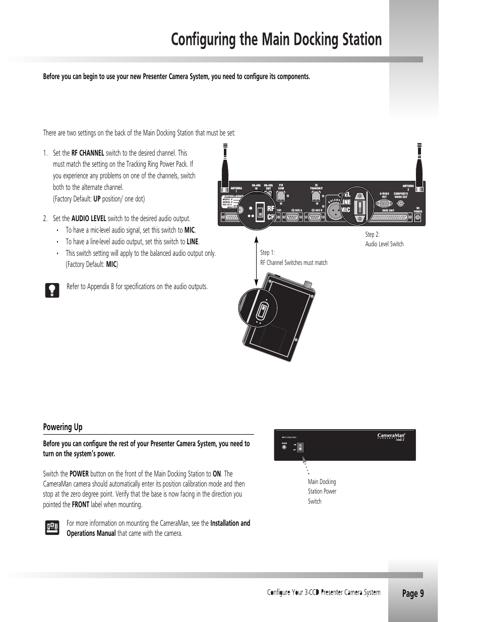 Page 9 | Grass Valley 3-CCD CameraMan Rev.B User Manual | Page 12 / 35