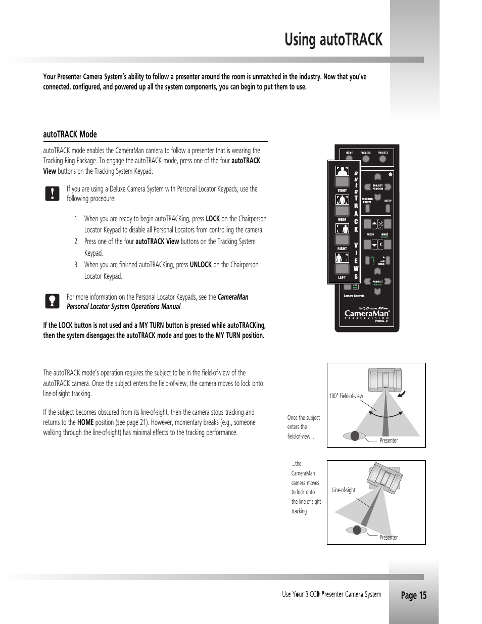 Page 15 | Grass Valley 3-CCD CameraMan Rev.B User Manual | Page 18 / 35