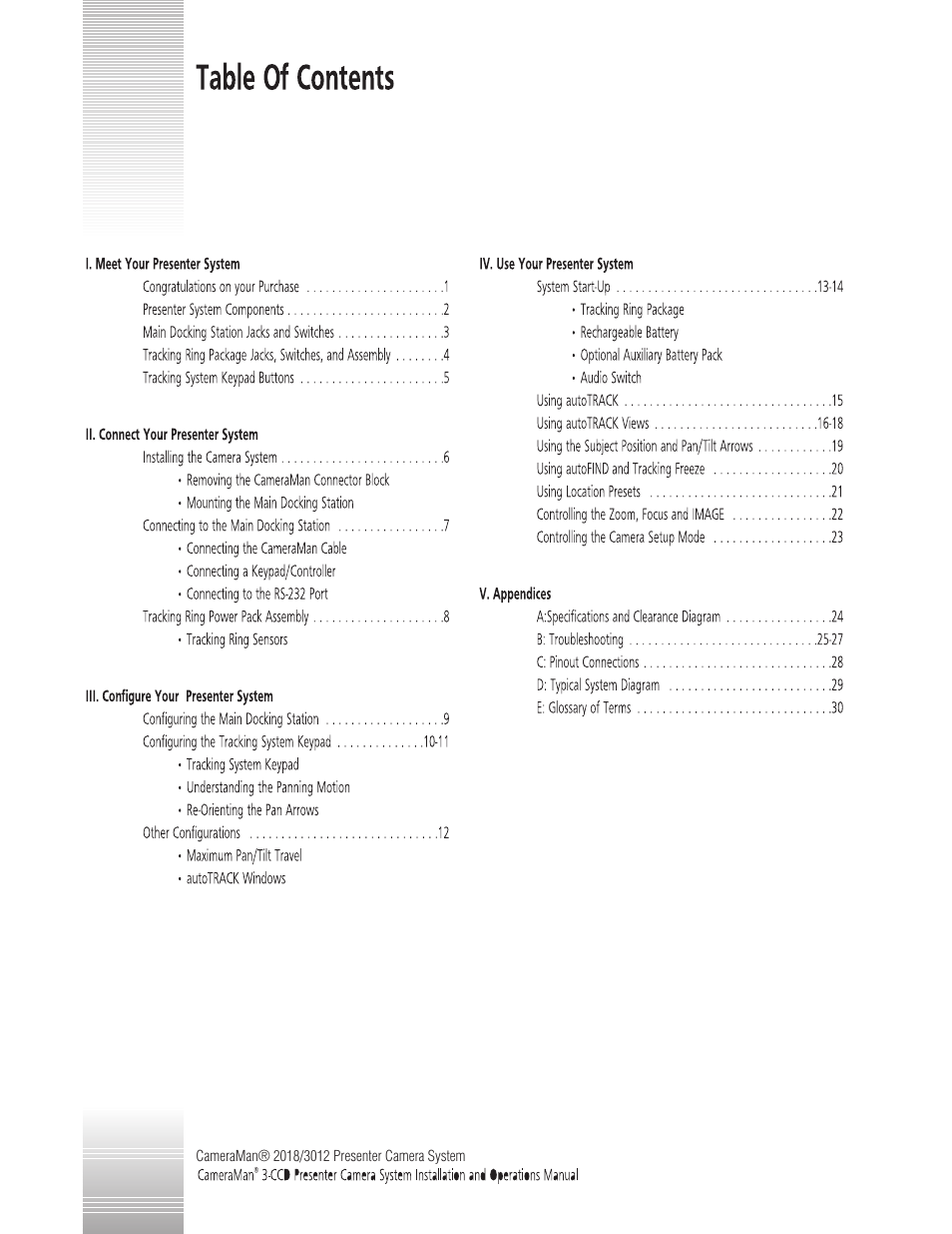 Grass Valley 3-CCD CameraMan Rev.B User Manual | Page 3 / 35