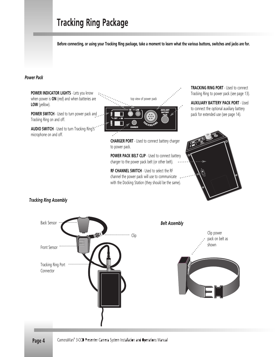 Grass Valley 3-CCD CameraMan Rev.B User Manual | Page 7 / 35