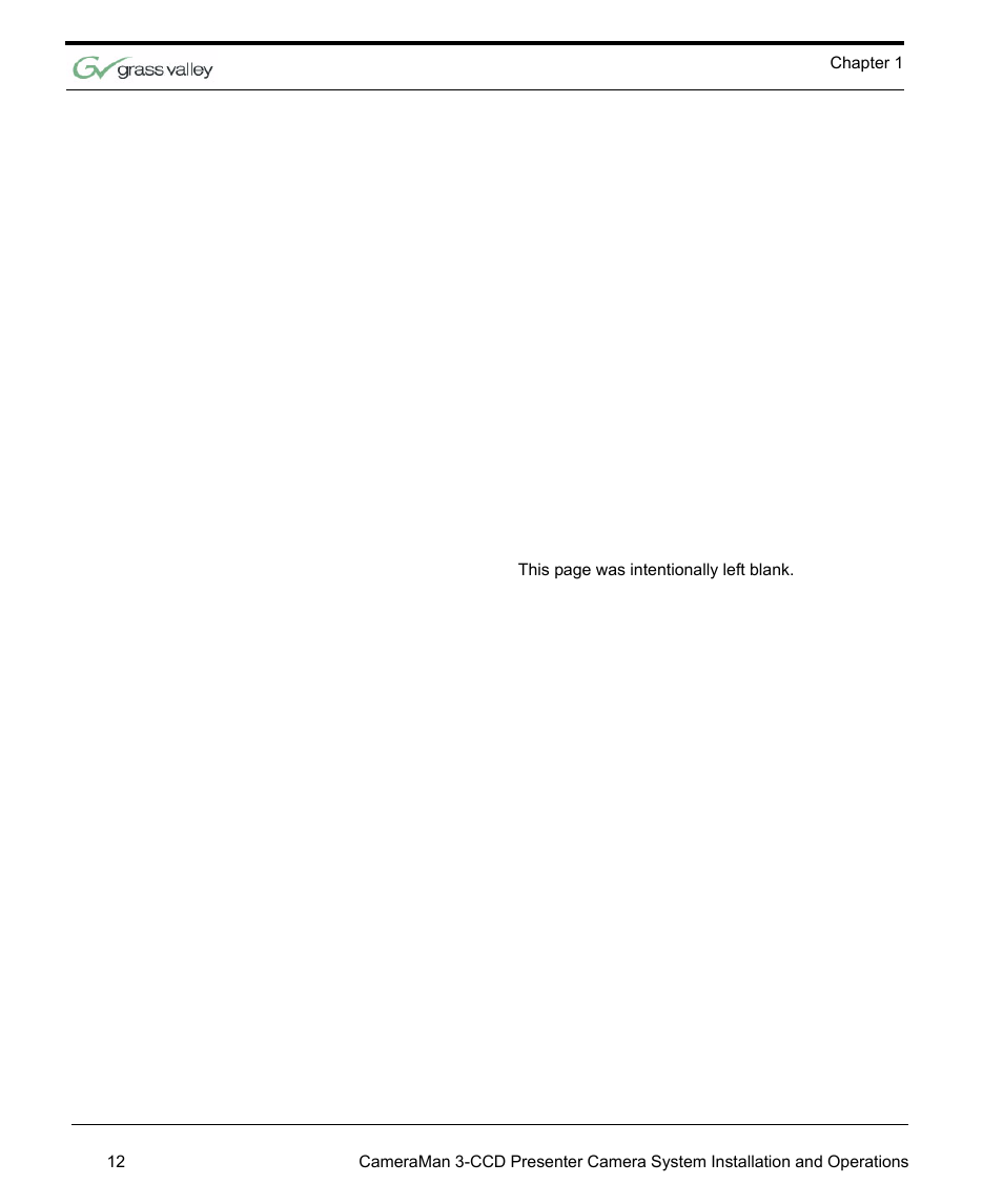 Grass Valley 3-CCD CameraMan Rev.C User Manual | Page 18 / 70