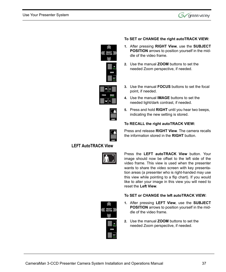 Left autotrack view | Grass Valley 3-CCD CameraMan Rev.C User Manual | Page 43 / 70