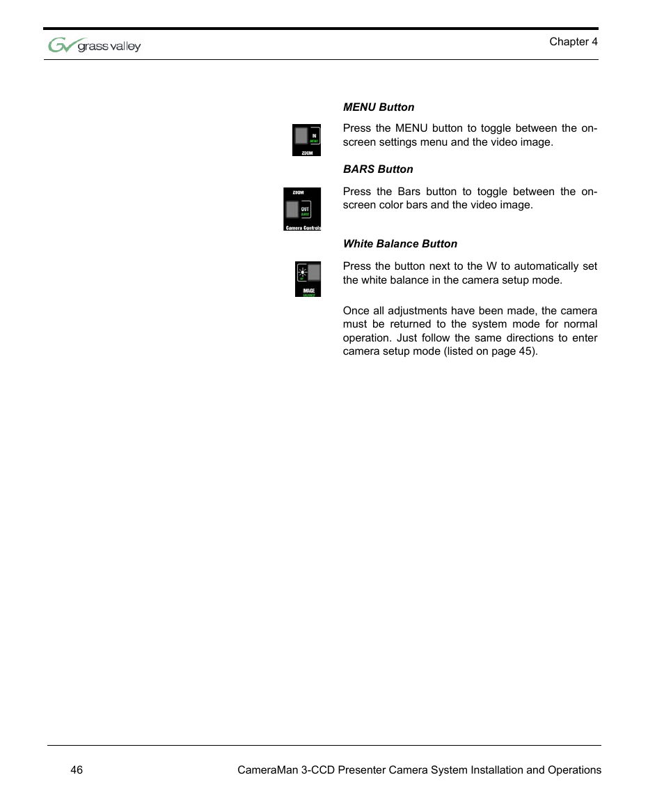Grass Valley 3-CCD CameraMan Rev.C User Manual | Page 52 / 70