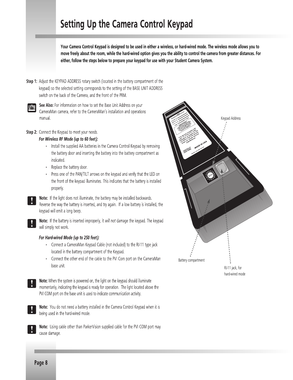 Grass Valley 3e Student CameraMan Rev.B User Manual | Page 11 / 17