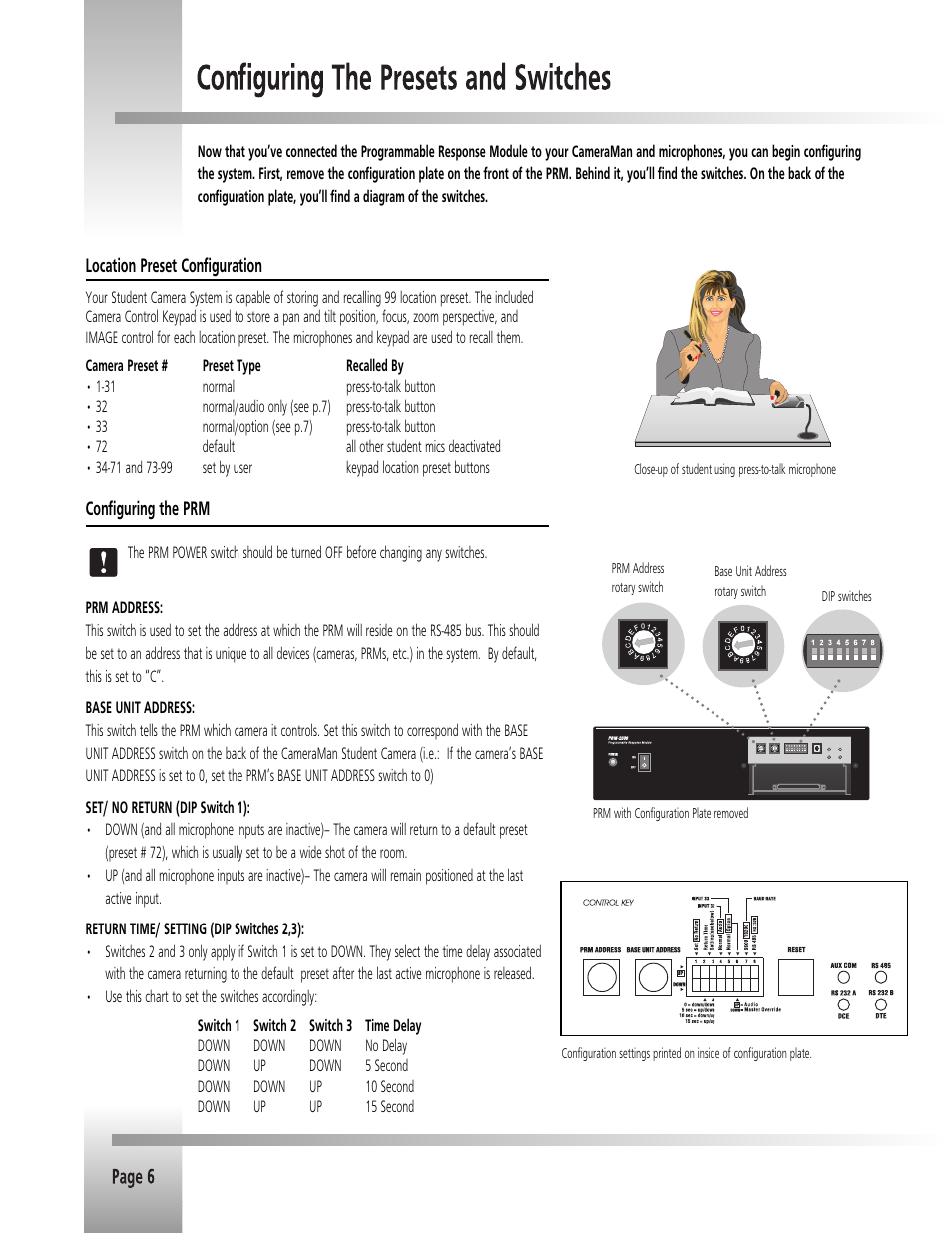 Grass Valley 3e Student CameraMan Rev.B User Manual | Page 9 / 17