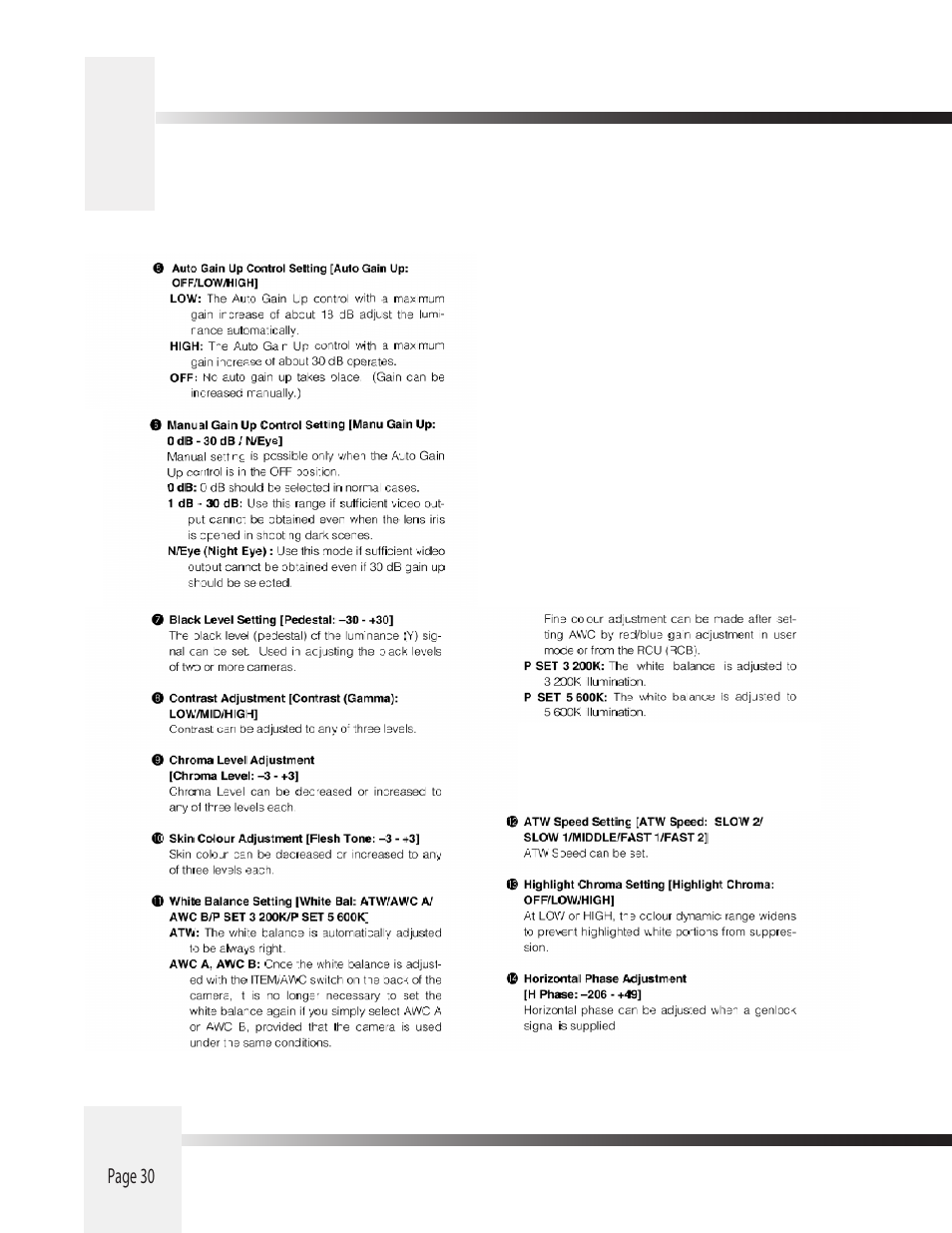 Appendix h: on-screen camera menus | Grass Valley 3-CCD ANALOG CameraMan Rev.D1 User Manual | Page 33 / 36