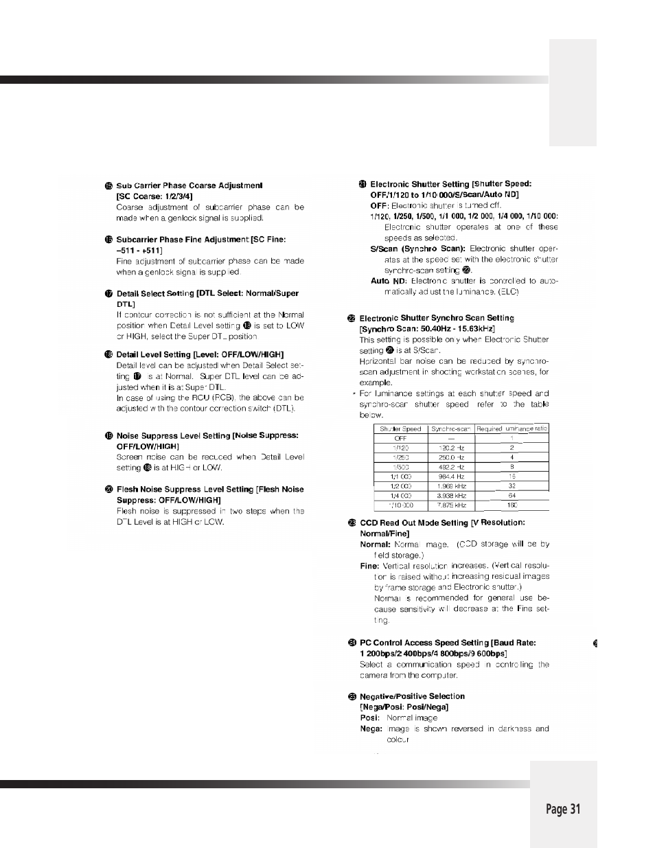 Appendix h: on-screen camera menus | Grass Valley 3-CCD ANALOG CameraMan Rev.D1 User Manual | Page 34 / 36