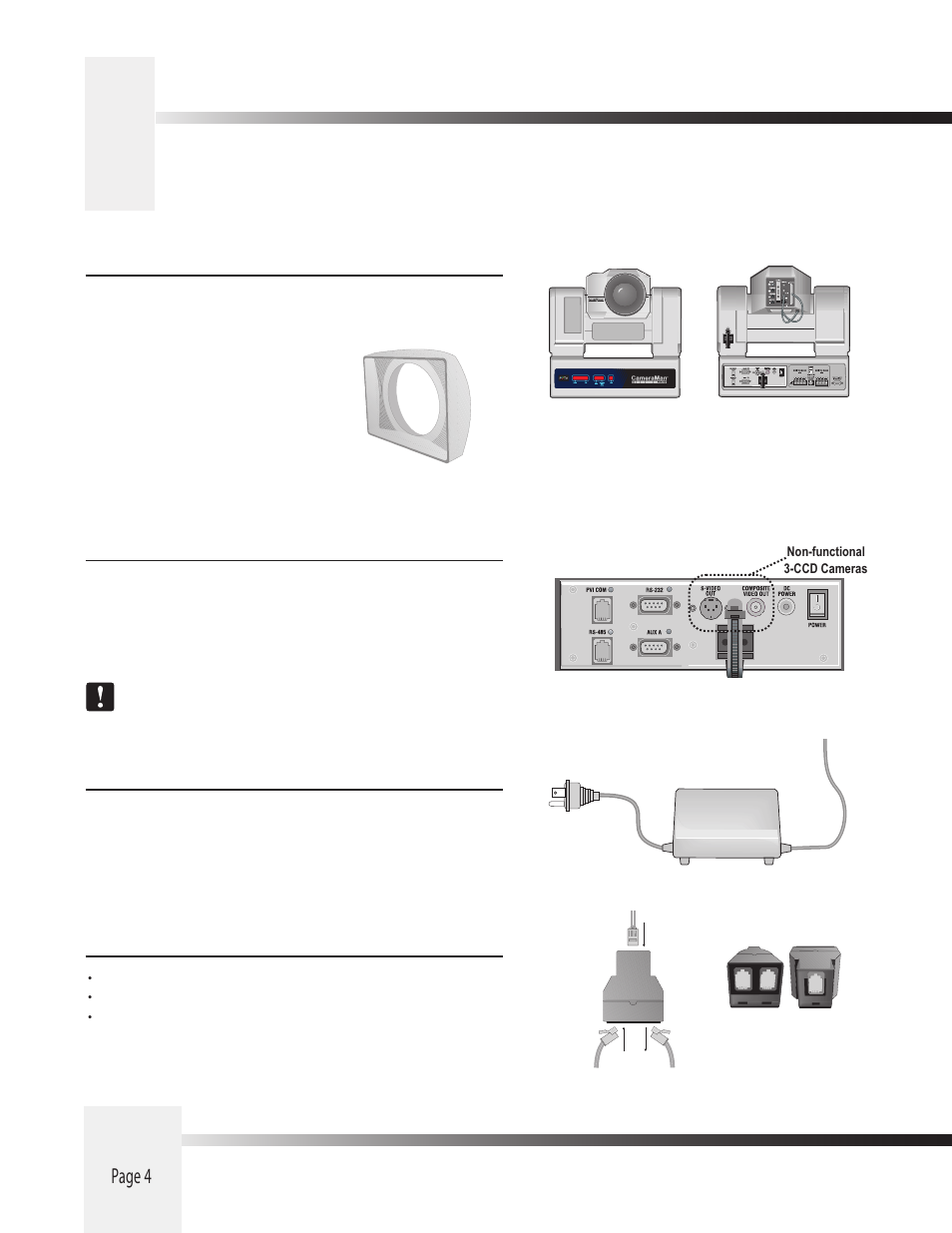 Ccd analog camera components, Page 4 | Grass Valley 3-CCD ANALOG CameraMan Rev.D1 User Manual | Page 7 / 36