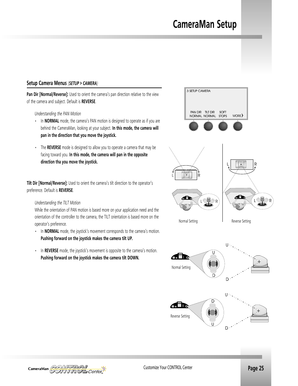 Cameraman setup | Grass Valley CONTROL Center CameraMan Rev.B User Manual | Page 28 / 52