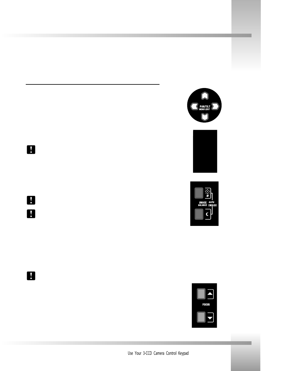 Operating your camera control keypad | Grass Valley CameraMan Control Keypad User Manual | Page 12 / 17