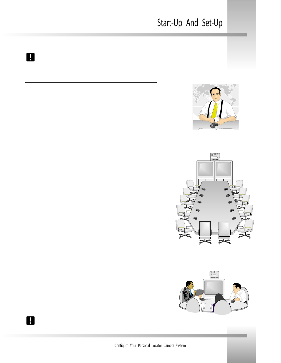 Start-up and set-up | Grass Valley Personal Locator System CameraMan User Manual | Page 8 / 17