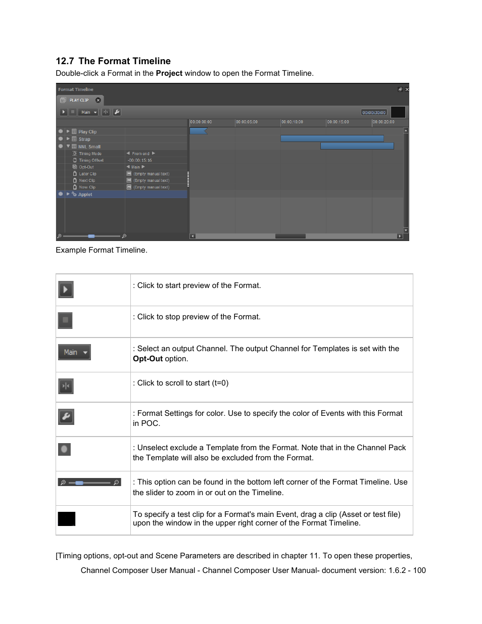 7 the format timeline, The format timeline | Grass Valley Channel Composer v.1.6.2 User Manual | Page 101 / 112