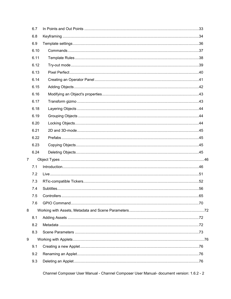 Grass Valley Channel Composer v.1.6.2 User Manual | Page 3 / 112