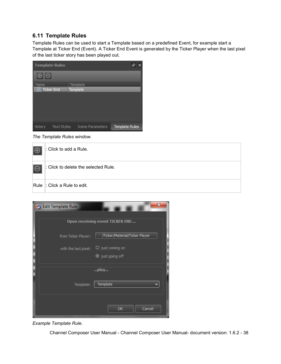 11 template rules, Template rules | Grass Valley Channel Composer v.1.6.2 User Manual | Page 39 / 112