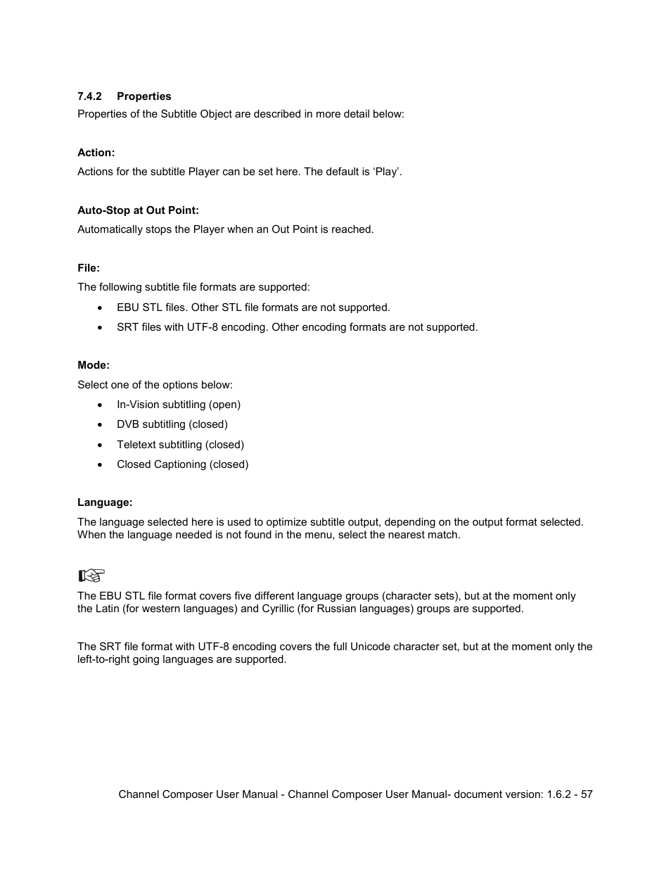 2 properties | Grass Valley Channel Composer v.1.6.2 User Manual | Page 58 / 112