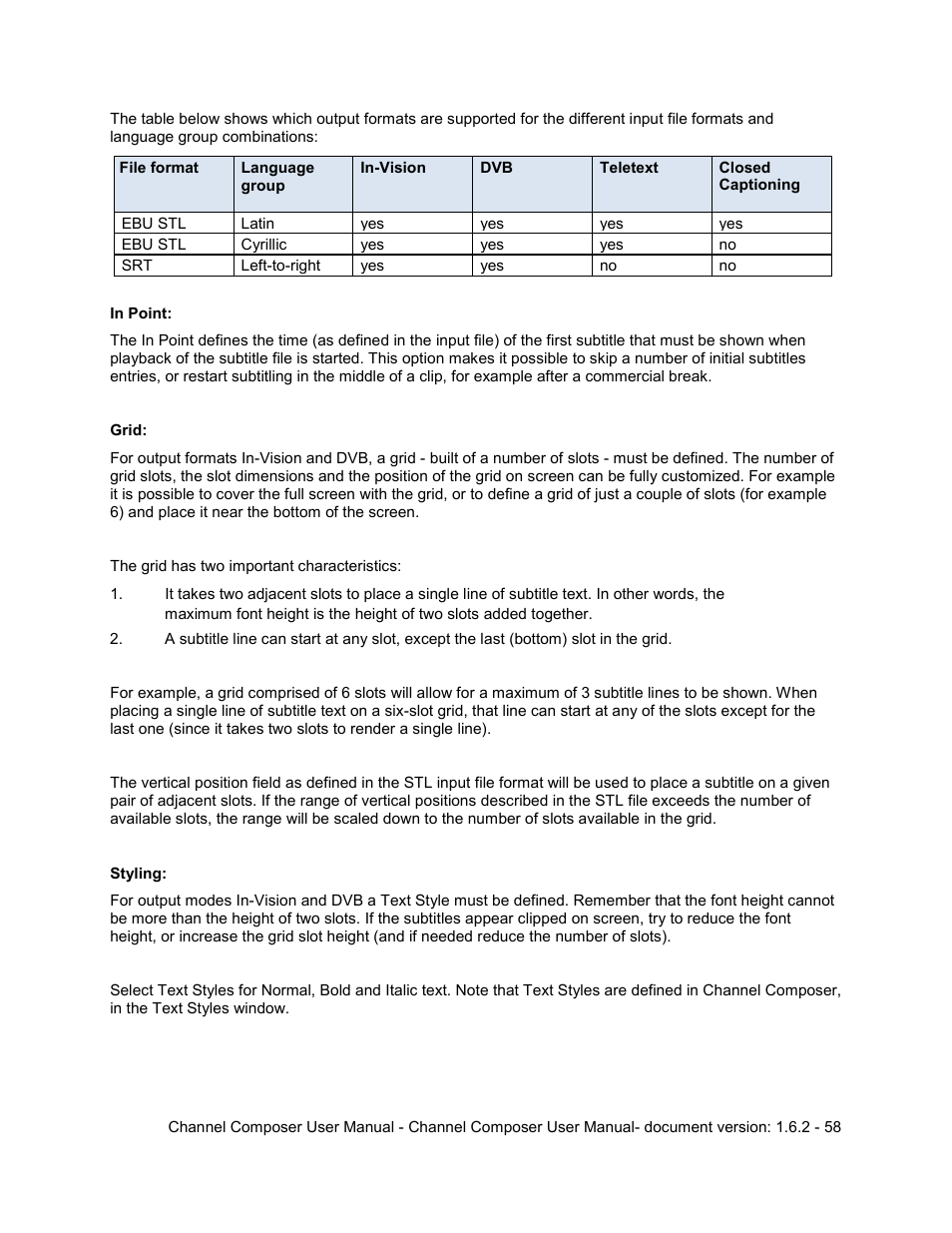 Grass Valley Channel Composer v.1.6.2 User Manual | Page 59 / 112