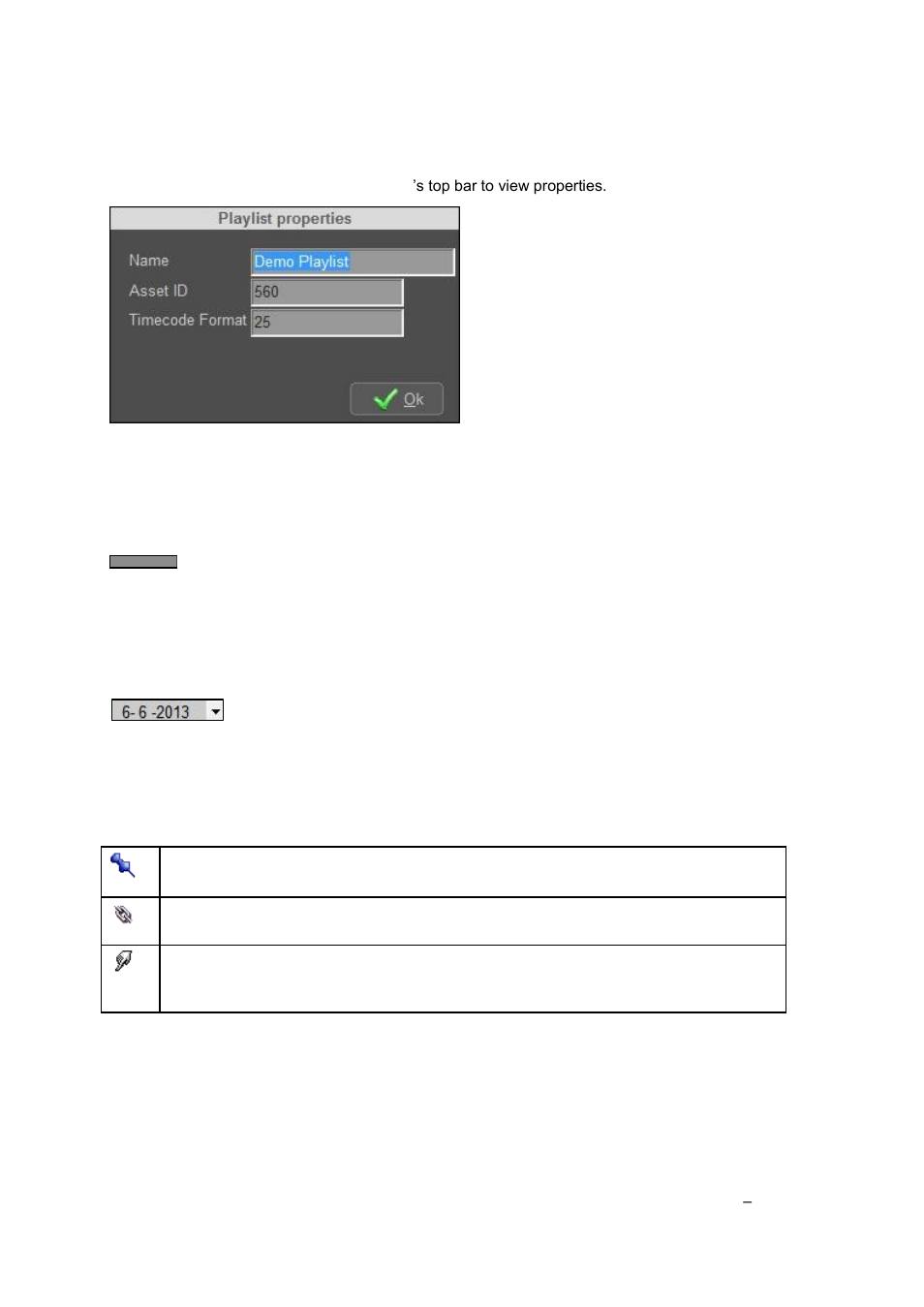 The offline playlist (vertical view) | Grass Valley Cobalt v.2.87 User Manual | Page 19 / 73