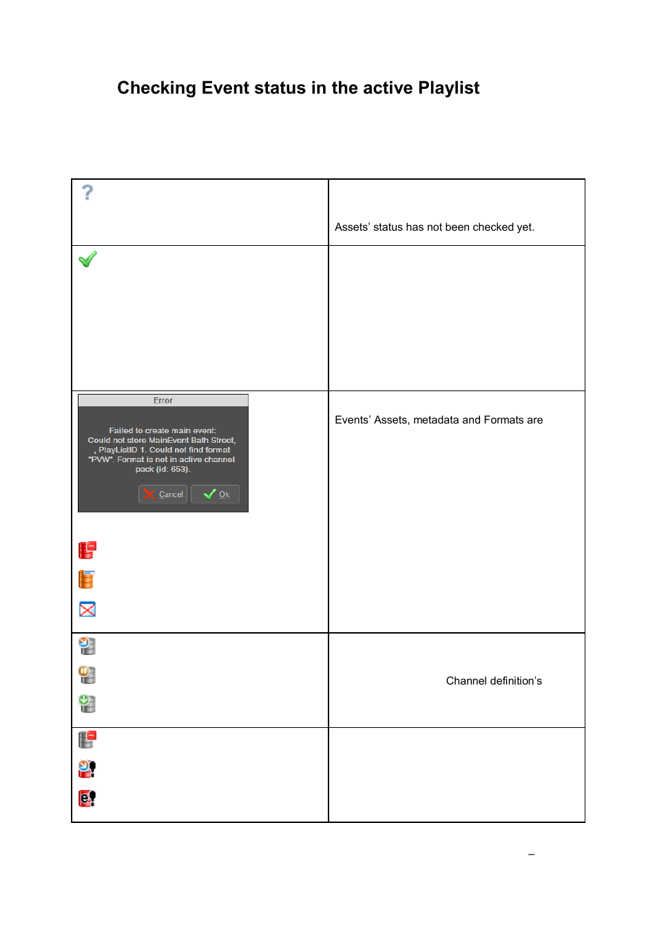 Checking event status in the active playlist, Workflow | Grass Valley Cobalt v.2.87 User Manual | Page 33 / 73