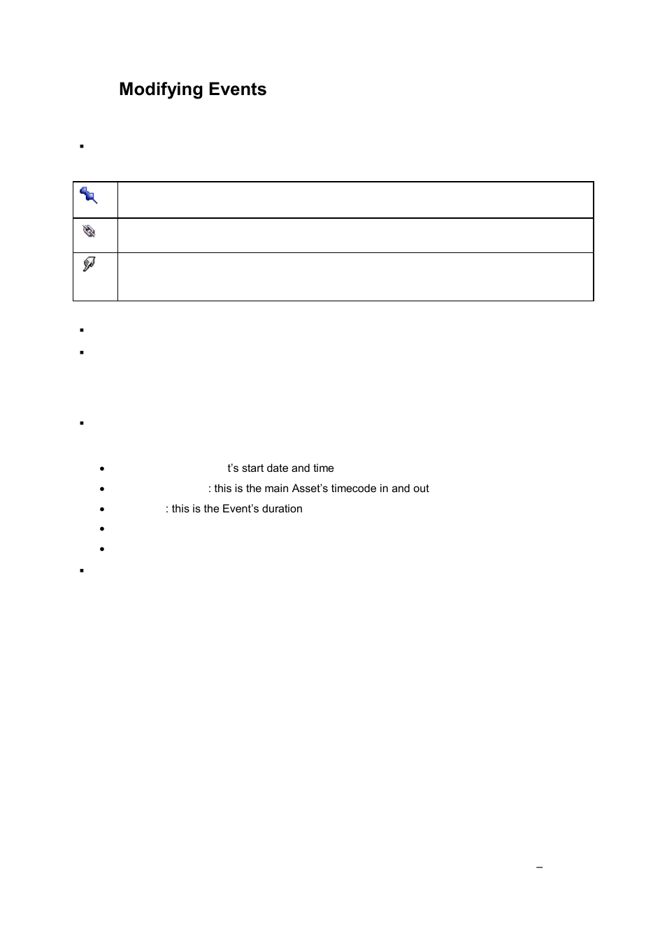 Modifying events | Grass Valley Cobalt v.2.87 User Manual | Page 37 / 73
