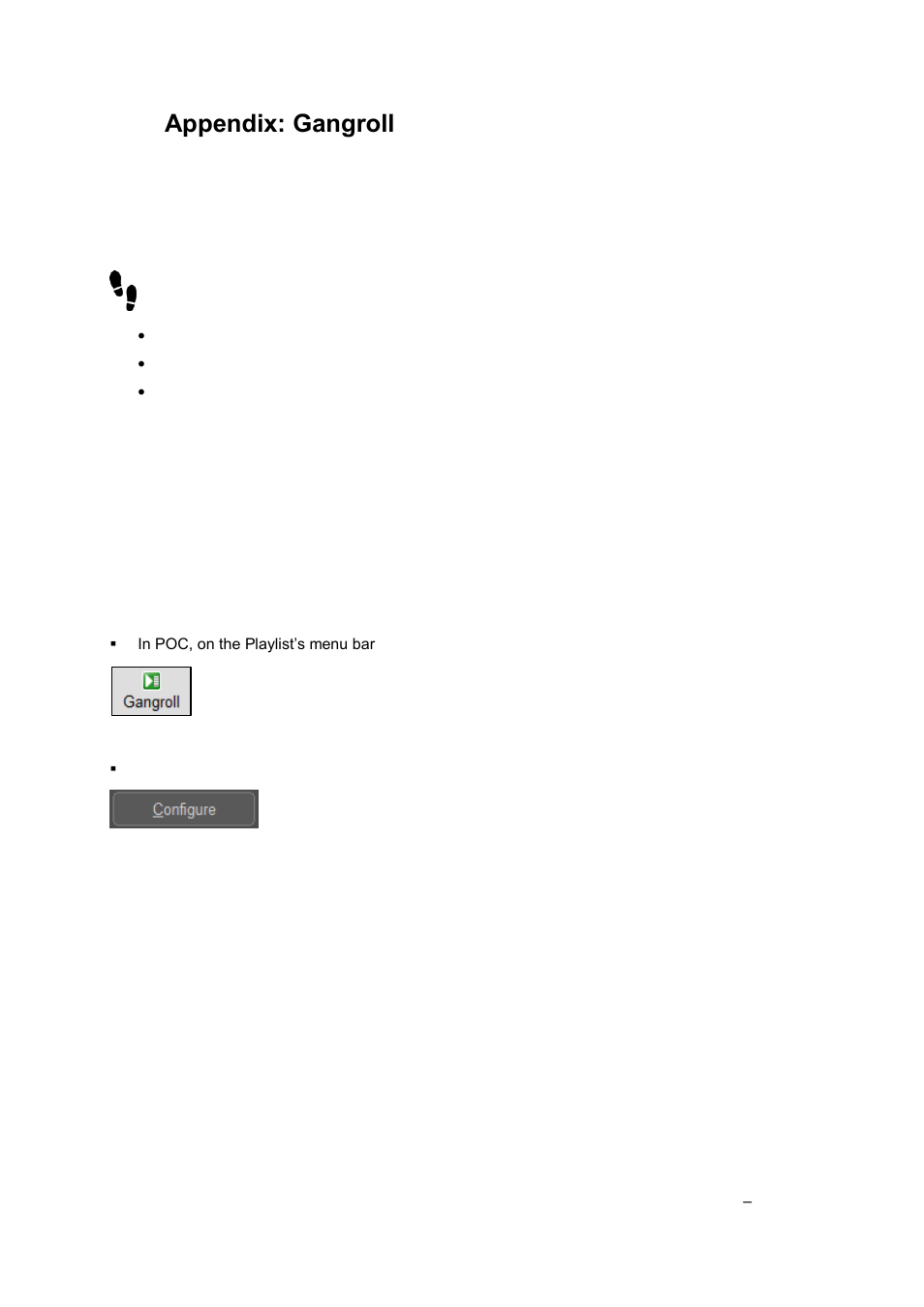 Appendix: gangroll, Adding a manual event to the playlist, Selecting the channels to include in the gang roll | Grass Valley Cobalt v.2.87 User Manual | Page 54 / 73
