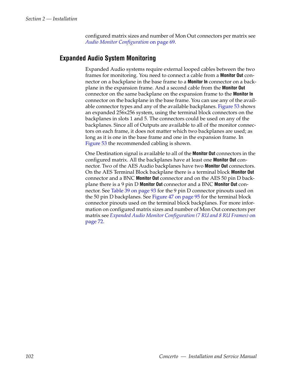 Expanded audio system monitoring | Grass Valley Concerto Routing Matrix v.1.8.1 User Manual | Page 102 / 190